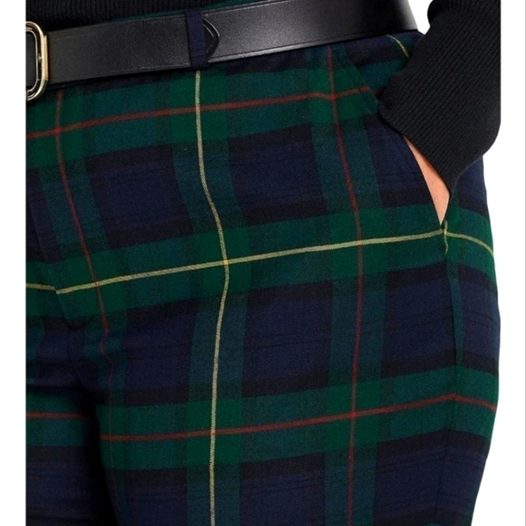 Lauren Ralph Lauren plaid tartan twill ankle pant 16W NWT - Picture 4 of 9